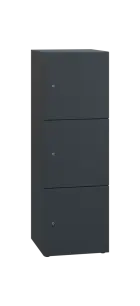 DOMINIT 33 úložná skříň 3-boxová, 1367x450x400 mm, antracit